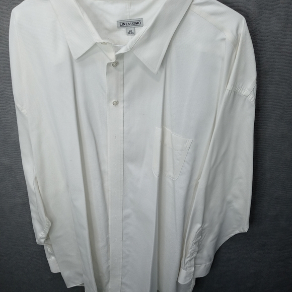 Linea Uomo men's sz 22. 38\39
 White long sleeve d - Picture 1 of 6